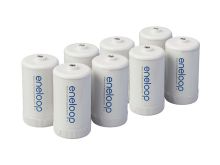Panasonic Eneloop D Cell Spacer AA Battery Converters - 8 Pack