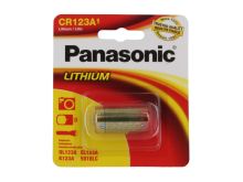Panasonic CR123A 1550mAh 3V Lithium (LiMnO2) Button Top Photo Battery - 1 Piece Retail Card