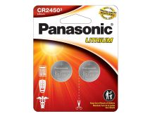 Panasonic CR2450 620mAh 3V Lithium Primary (LiMnO2) Coin Cell Watch Battery - 2 Piece Carded Packaging