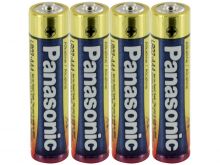Panasonic Industrial LR03XWA AAA 1.5V Alkaline Button Top Batteries - 4 Pack Shrink Wrap