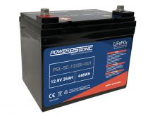Power-Sonic PSL-SC-12350-GU1 35AH 12.8V Group U1 Rechargeable Deep Cycle Lithium Iron Phosphate (LiFePO4) Battery - M8 Terminals
