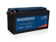 Power-Sonic PSL-BTP-122000 200AH 12.8V Bluetooth-Enabled Rechargeable Lithium Iron Phosphate (LiFePO4) Battery - M8 Terminals