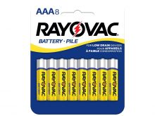 Rayovac 3AAA-8CTF (4PK) AAA 320mAh 1.5V Zinc Chloride (ZnCl) Button Top Battery - 8 Pack Retail Card