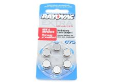 Rayovac R-675AE-60 MF (6PK) Size 675 1.45V Zinc Air Blue Hearing Aid Batteries - 6 Pack Retail Card