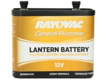 Rayovac 926D 7900mAh 12V Carbon-Zinc Lantern Battery with Screw Terminals - Bulk