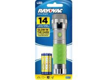 Rayovac Value Bright Glow-in-the-Dark 14-LED Flashlight - 18 Lumens - Includes 3 x AAAs - Color May Vary (BRS14LED-BA)