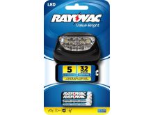 Rayovac Value Bright 5-LED Headlight - 14 Lumens - Includes 3 x AAAs (BEHL3AAA-BA)