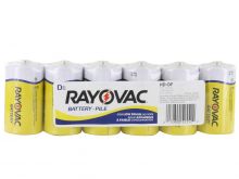Rayovac Heavy Duty D-cell 1.5V Zinc Chloride Button Top Batteries - 6 Pack Shrink Wrap