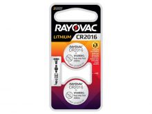 Rayovac Specialty CR2016 90mAh 3V Lithium Primary (LiMNO2) Coin Cell Batteries for Keyless Entry - 2 Piece Retail Card (KECR2016-2G)