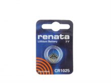Renata CR1025-CU 30mAh 3V Lithium Primary (LiMNO2) Coin Cell Battery - 1 Piece Small Retail Card