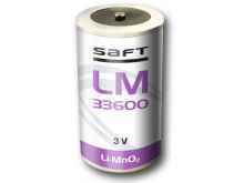 Saft LM-33600 D Size 13400mAh 3V Lithium Manganese Dioxide (Li-Mn0.2) Button Top Primary Battery - Bulk