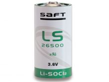 Saft LS-26500 C Size 7700mAh 3.6V Lithium Thionyl Chloride (LiSOCI2) Button Top Primary Battery - Bulk