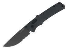 SOG Flash AT-XR Mk3 Partially Serrated Folding Knife - 3.45 Inch Blade, Straight Back - Civic Cyan, Black Out, or Urban Grey - Peg Box