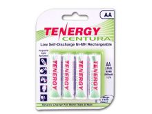 Tenergy Centura LSD 10321 AA 2000mAh 1.2V Nickel Metal Hydride (NiMH) Button Top Batteries - 4 Pack Retail Card