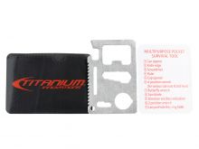 Titanium Innovations 11 in 1 Survival Tool Card - Black or Stainless Steel