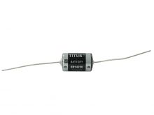 Titus ER14250-AX 1/2 AA 1200mAh 3.6V Lithium Thionyl Chloride (LiSOCI2) Button Top Battery with Axial Leads - Bulk