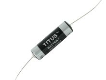 Titus ER14505-AX AA 2400mAh 3.6V Lithium Thionyl Chloride (LiSOCI2) Button Top Battery with Axial Leads - Bulk