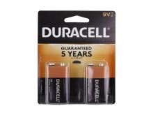 Duracell Coppertop MN1604-B2 9V Alkaline Battery with Snap Connectors (MN1604B2) - 2 Piece Retail Card