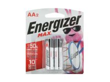 Energizer Max E91-BP-2 AA 1.5V Alkaline Button Top Batteries - 2 Piece Retail Card