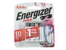 Energizer Max E92-MP-8 AAA 1.5V Alkaline Button Top Batteries - 8 Piece Retail Card