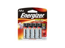 Energizer Max E91-BP-4 AA 1.5V Alkaline Button Top Batteries - 4 Piece Retail Card