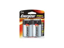 Energizer Max E95-BP-2 D Alkaline Button Top Battery - 2 Piece Retail Card