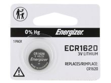 Energizer ECR1620 79mAh 3V Lithium (LiMnO2) Coin Cell Battery - 1 Piece Tear Strip, Sold Individually