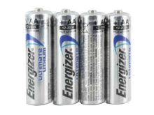 Energizer Ultimate L91 (4SHK) AA 3000mAh 1.5V High Energy 5A Lithium (LiFeS2) Button Top Batteries - 4 Pack Shrink Wrap (100 Shrinks per Case)