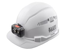 Klein Tools Class C Hard Hat with Rechargeable Headlamp - 300 Lumens - Uses Built-In Li-ion Battery Pack (60113RL)