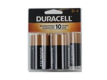 Duracell Coppertop MN1300-R4 D-cell 1.5V Alkaline Button Top Batteries (MN1300R4) - 4 Piece Clam Shell