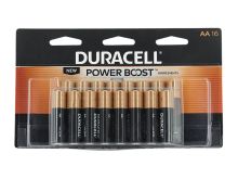 Duracell Coppertop Power Boost MN1500-B16 AA LR6 1.5V Alkaline Button Top Batteries (MN1500B16) - 16 Piece Retail Card