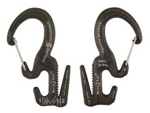 Nite Ize Figure 9 Carabiner Rope Tightener - Small - 2 Pack with Rope - Black