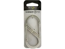 Nite Ize S-Biner - Stainless Steel Double-Gated Carabiner Clip - #4 - Stainless (SB4-03-11)