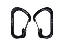 Nite Ize SlideLock Carabiner - Stainless Steel with Slide-to-Lock Design - #3 - Black (CSL3-01-R6)