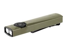 Olight Arkfeld Ultra Rechargeable LED Flashlight - 1400 Lumens - Cool White - 365nm UV - Green Laser - Uses Built-in 1500mAh Li-Poly Battery Pack - Olive Green