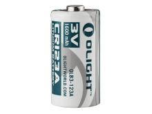 Olight CR123A 1600mAh 3V Lithium Primary (LiMNO2) Button Top Photo Battery - 1pc Retail Card