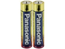 Panasonic Industrial LR03XWA AAA 1.5V Alkaline Button Top Batteries - 2 Pack Shrink Wrap
