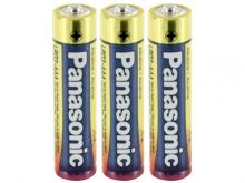 Panasonic Industrial LR03XWA AAA 1.5V Alkaline Button Top Batteries - 3 Pack Shrink Wrap (140 Shrink Packs per Case)
