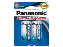 Panasonic Platinum Power LR14XP-2B C-cell 1.5V Alkaline Button Top Batteries - 2-Pack Retail Card