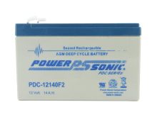 Power-Sonic AGM Deep Cycle PDC-12140 14Ah 12V Rechargeable Sealed Lead Acid (SLA) Battery - F2 Terminal