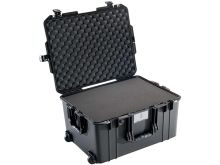 Pelican Air 1607 Wheeled Watertight Protector Case - Without Foam, With Foam, or With Dividers - 24.1 x 18.8 x 13.3-inches - Black