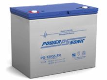 Power-Sonic PG-12V55 FR 56AH 12V Long-Life Rechargeable Sealed Lead Acid (SLA) Battery - B Terminal