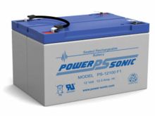 Power-Sonic PS-12100 12AH 12V Rechargeable Sealed Lead Acid (SLA) Battery - F1 or F2 Terminal