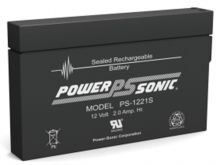 Power-Sonic AGM General Purpose PS-1221S 2Ah 12V Rechargeable Sealed Lead Acid (SLA) Battery - F1 Terminal