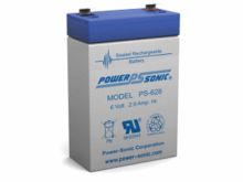 Power-Sonic PS-628 2.9AH 6V Rechargeable Sealed Lead Acid (SLA) Battery - F1 Terminal