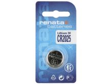 Renata CR2025-CU 165mAh 3V Lithium Primary (LiMNO2) Coin Cell Battery - 1 Piece Small Retail Card