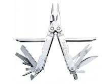 SOG PowerLock Multi-Tool - Includes 14 Tools - Satin Finish - Nylon Sheath - Clam Pack (S60N-CP)