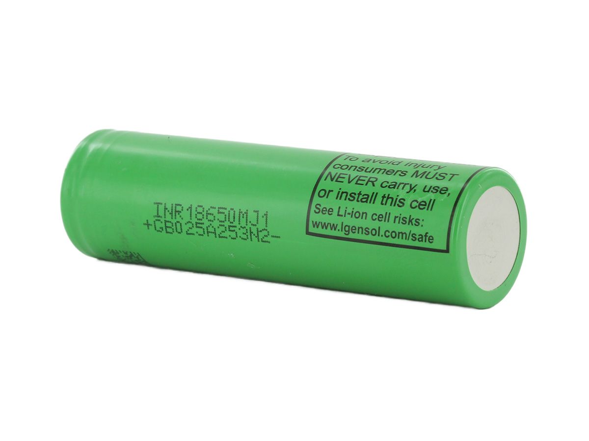 LG MJ1 INR 18650 3500mAh 3.7V High-Drain 10A Lithium Ion (Li-ion)  Unprotected Flat