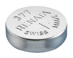 Renata377MP28mAh1.55VSilverOxideCoinCellBattery-1PieceTearStrip,SoldIndividually