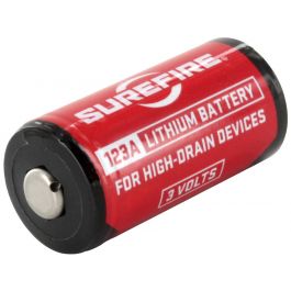 SureFire SF123A CR123A 1550mAh 3V Lithium (LiMnO2) Button Top Battery - Bulk